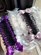 Elegant Lace Headdress Ribbon Bow