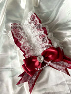 Elegant Lace Headdress Ribbon Bow