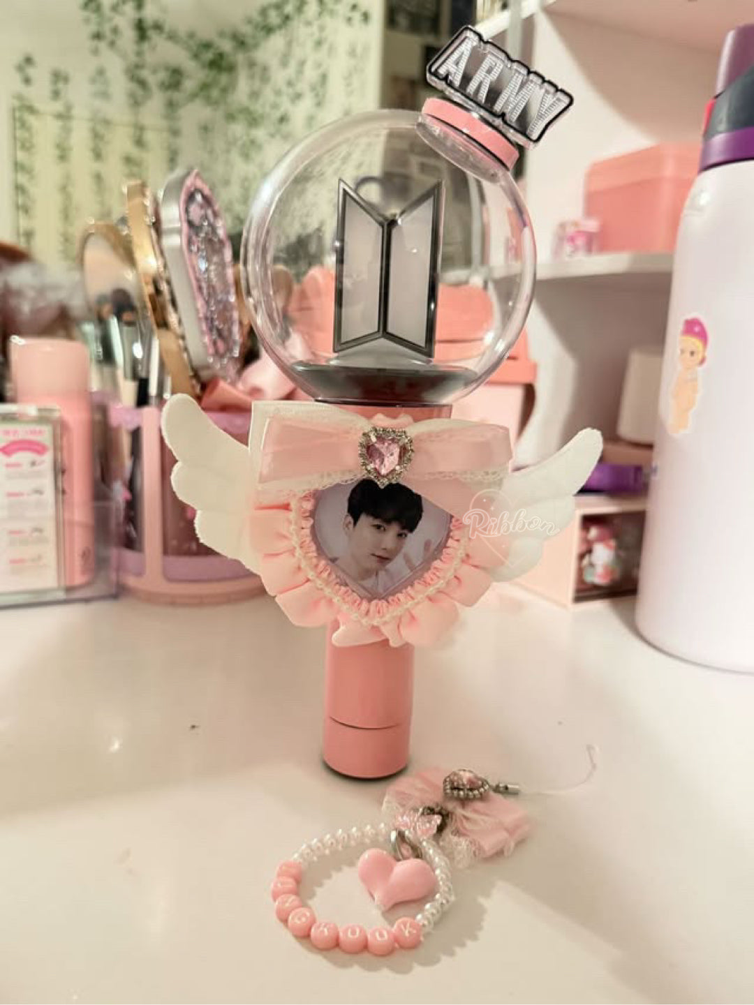 Custom Photo frame for K-Pop Lightsticks K-POPペンライト用♡ミニハートフレーム（全機種OK）
