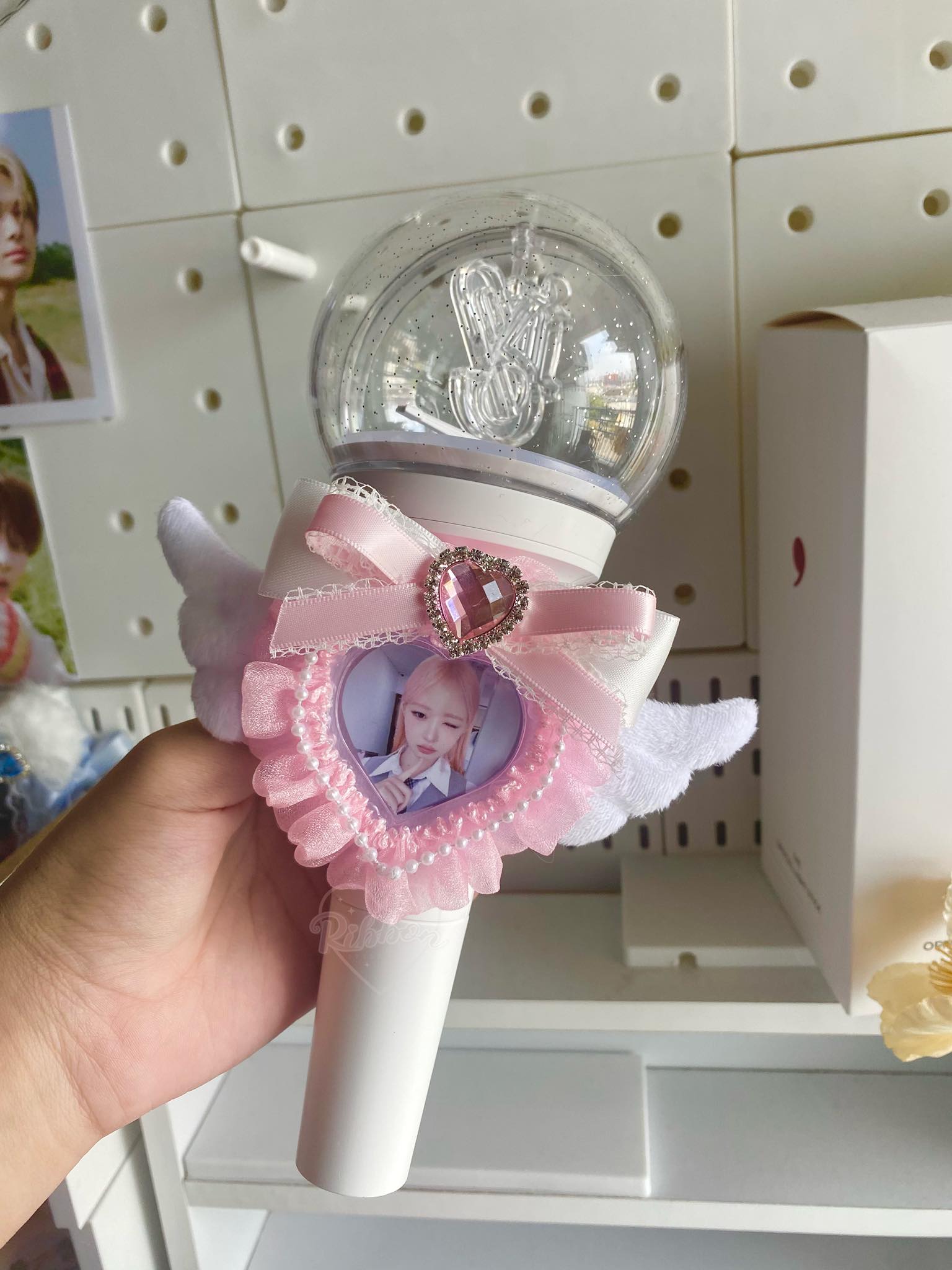 Custom Photo frame for K-Pop Lightsticks K-POPペンライト用♡ミニハートフレーム（全機種OK）