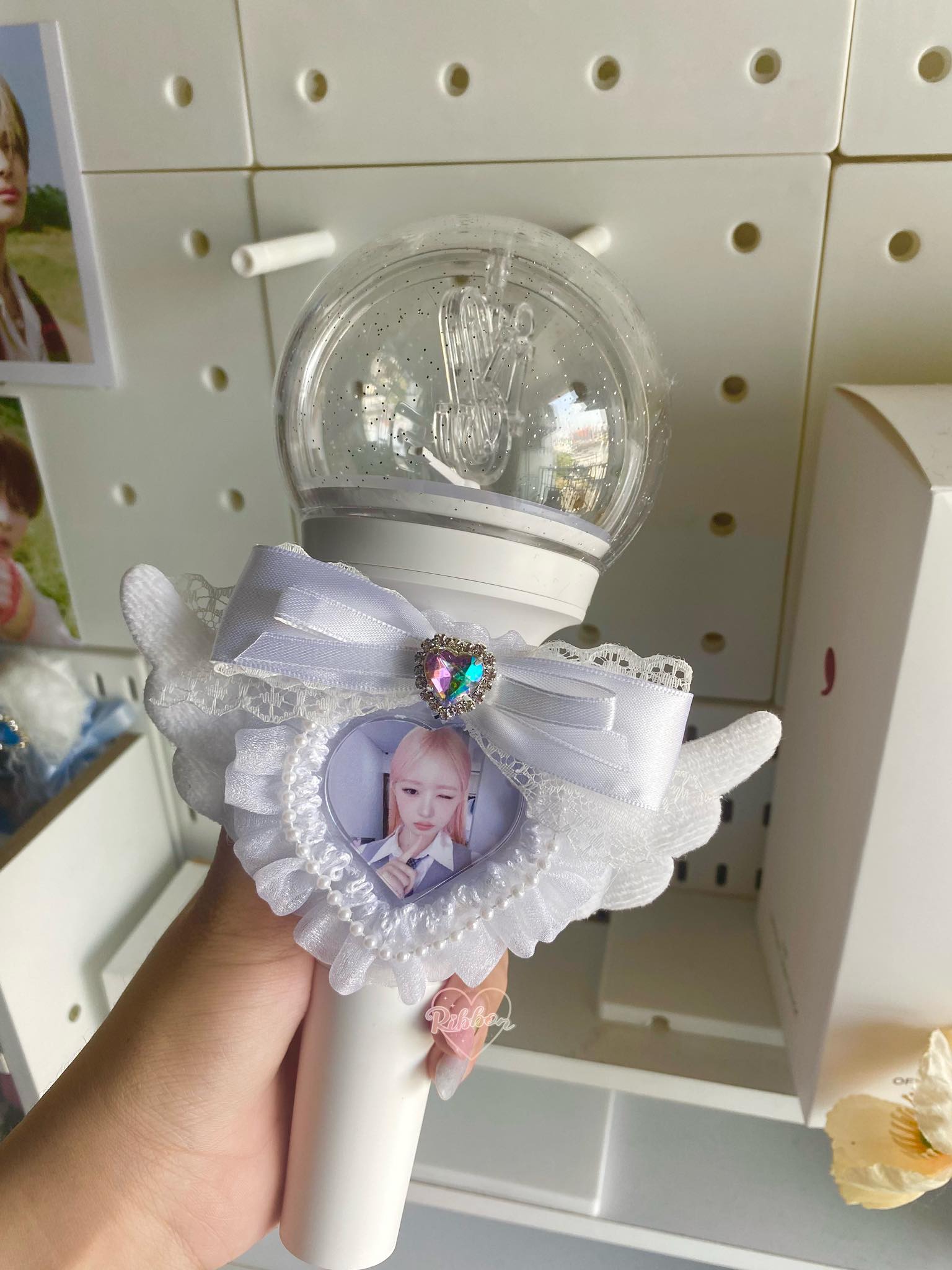 Custom Photo frame for K-Pop Lightsticks K-POPペンライト用♡ミニハートフレーム（全機種OK）