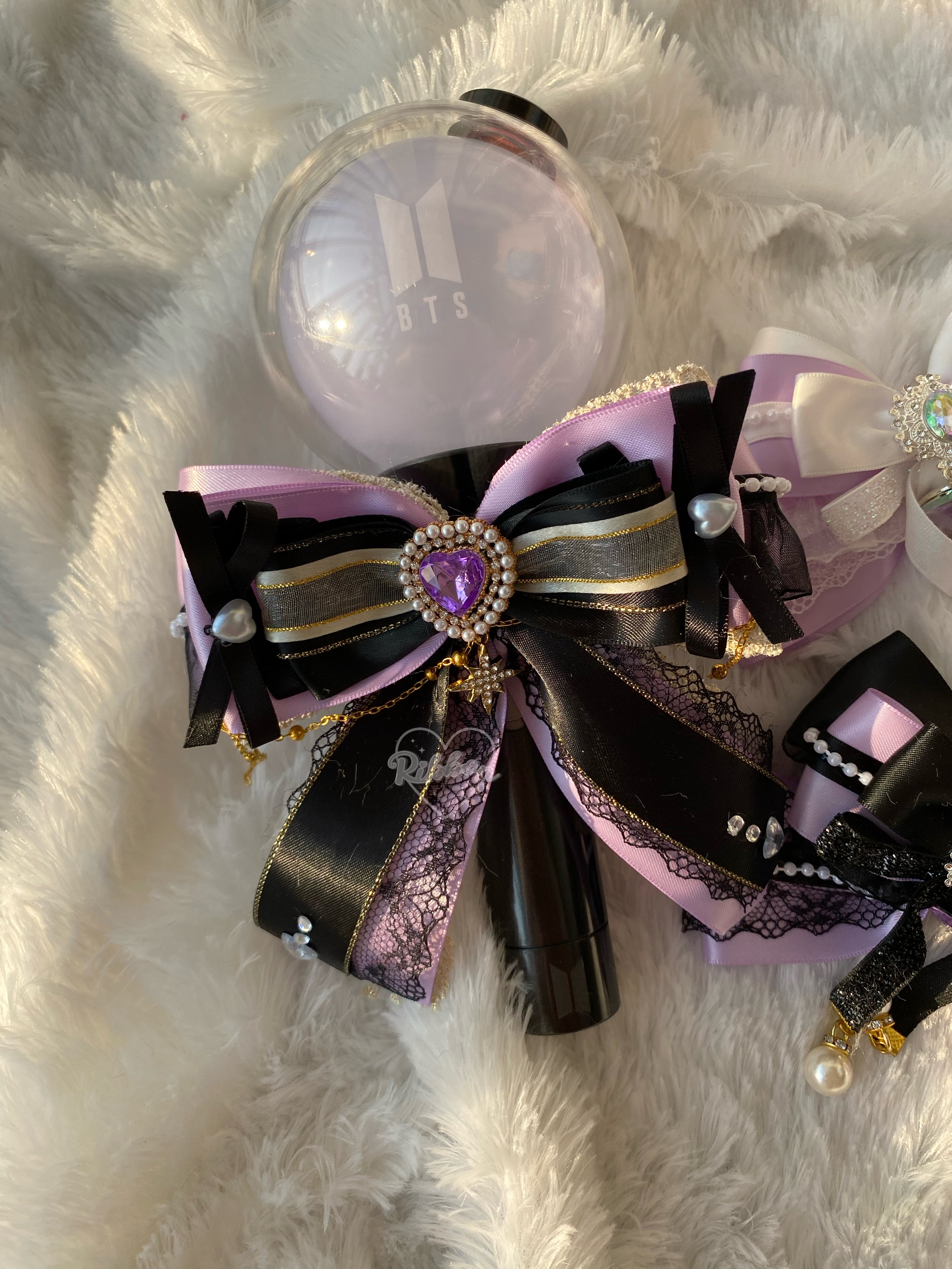 Lightstick Ribbon Bow | Handmade K-Pop Accessories