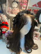 Elegant Lace Headdress Ribbon Bow