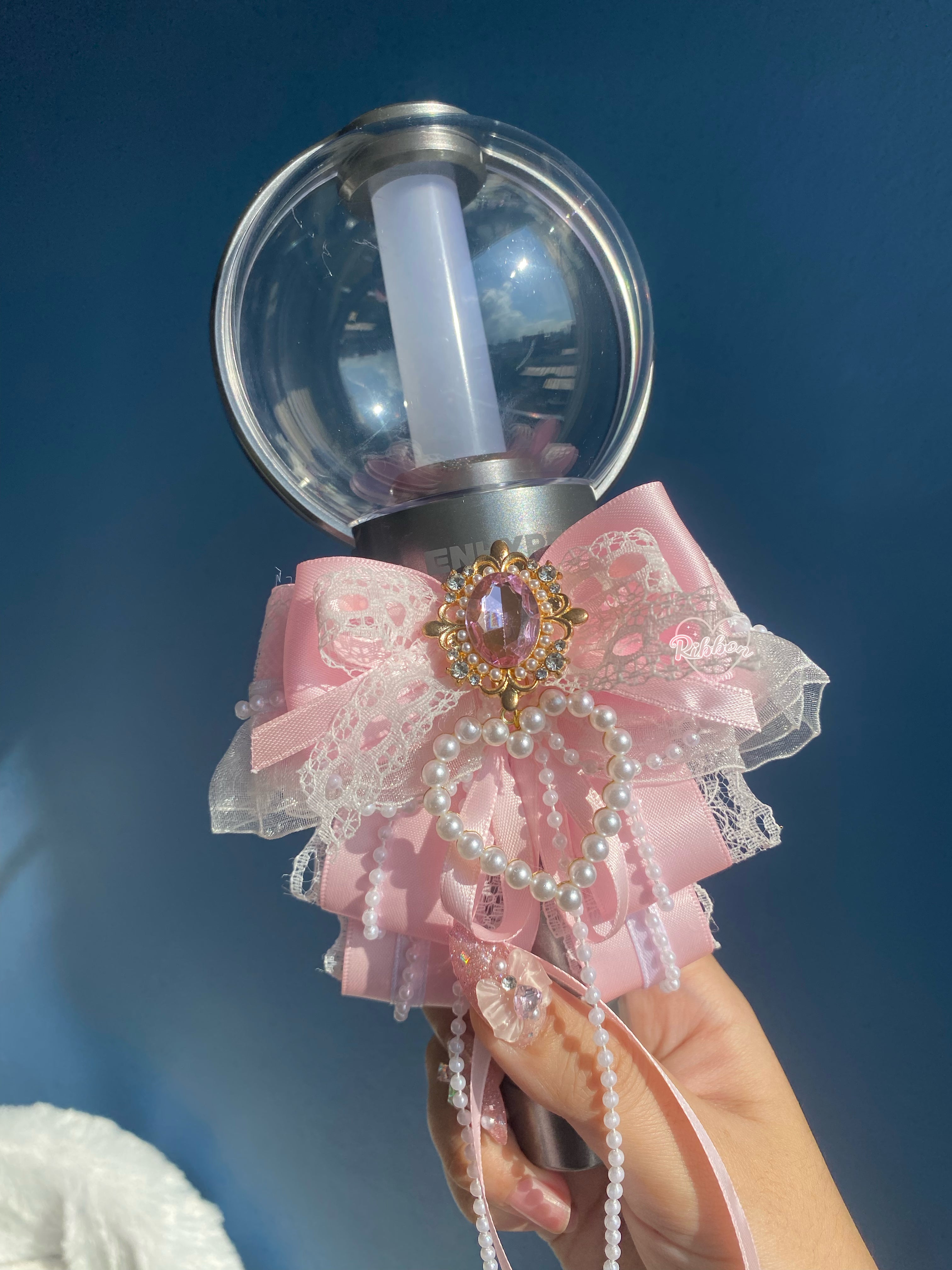 Lightstick Ribbon Bow | Handmade K-Pop Accessories