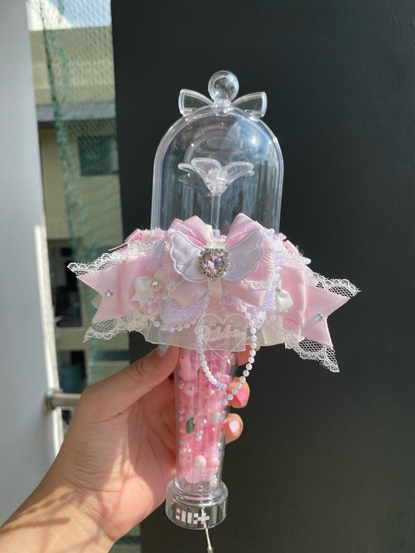 ILLIT Lightstick Cover & Ribbon Bow  ILLIT ライトスティック用 ふんわりハンドメイドカバー♡